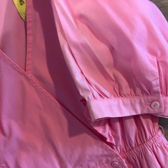 Zara Pink Ruffle Sleeve Dress - Picture 6 of 7